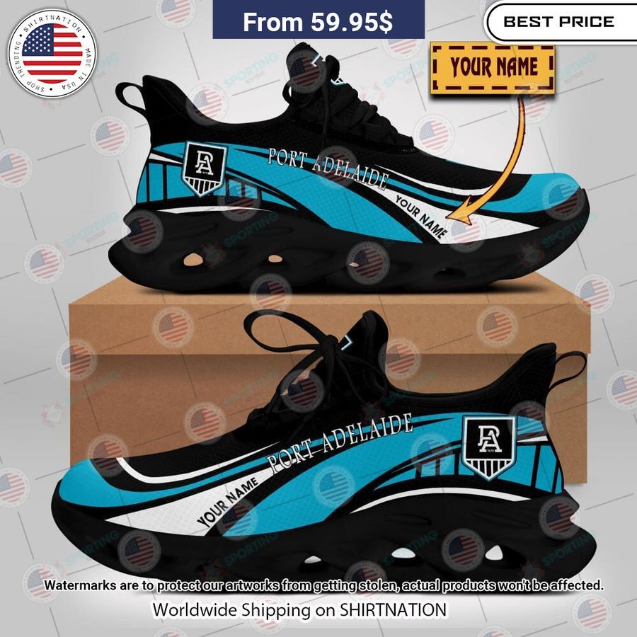 Port Adelaide Custom Clunky Max Soul Shoes