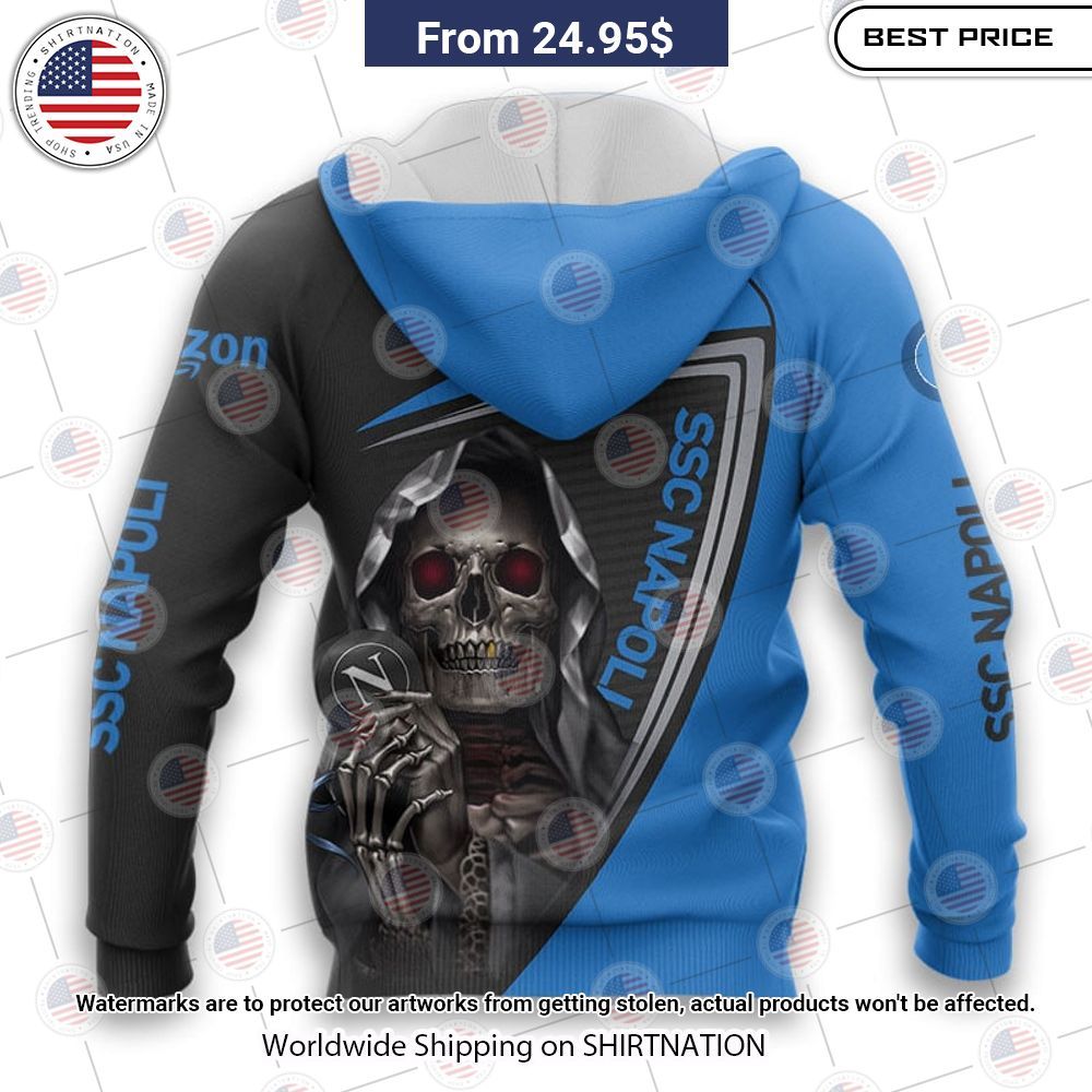 S.S.C. Napoli Skull Hoodie Natural and awesome