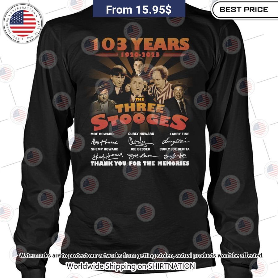 the three stooges 103 years shirt 2 295