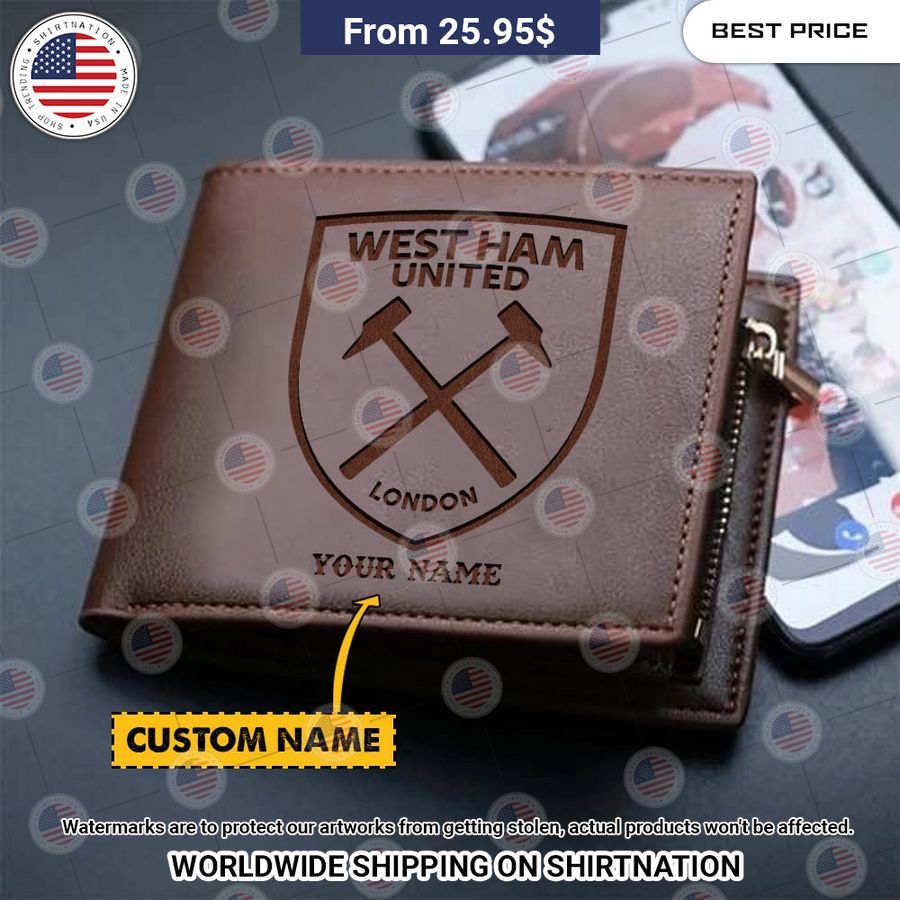 West Ham United Custom Leather Wallet