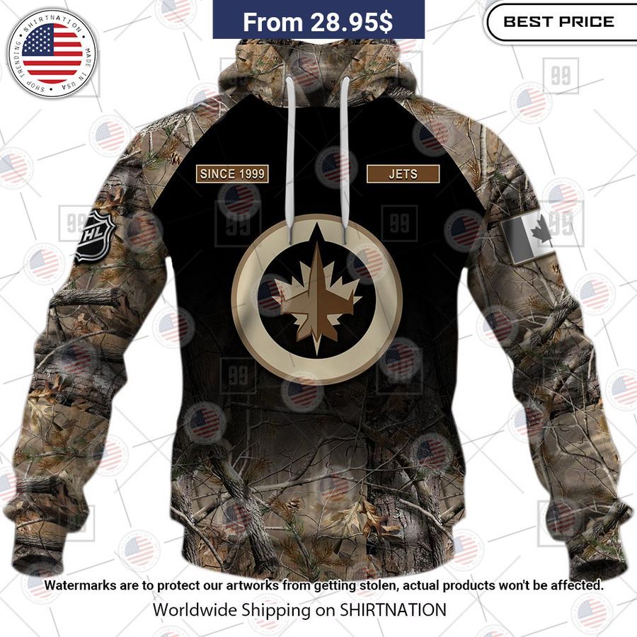 Winnipeg Jets Camouflage Custom Hoodie Loving click